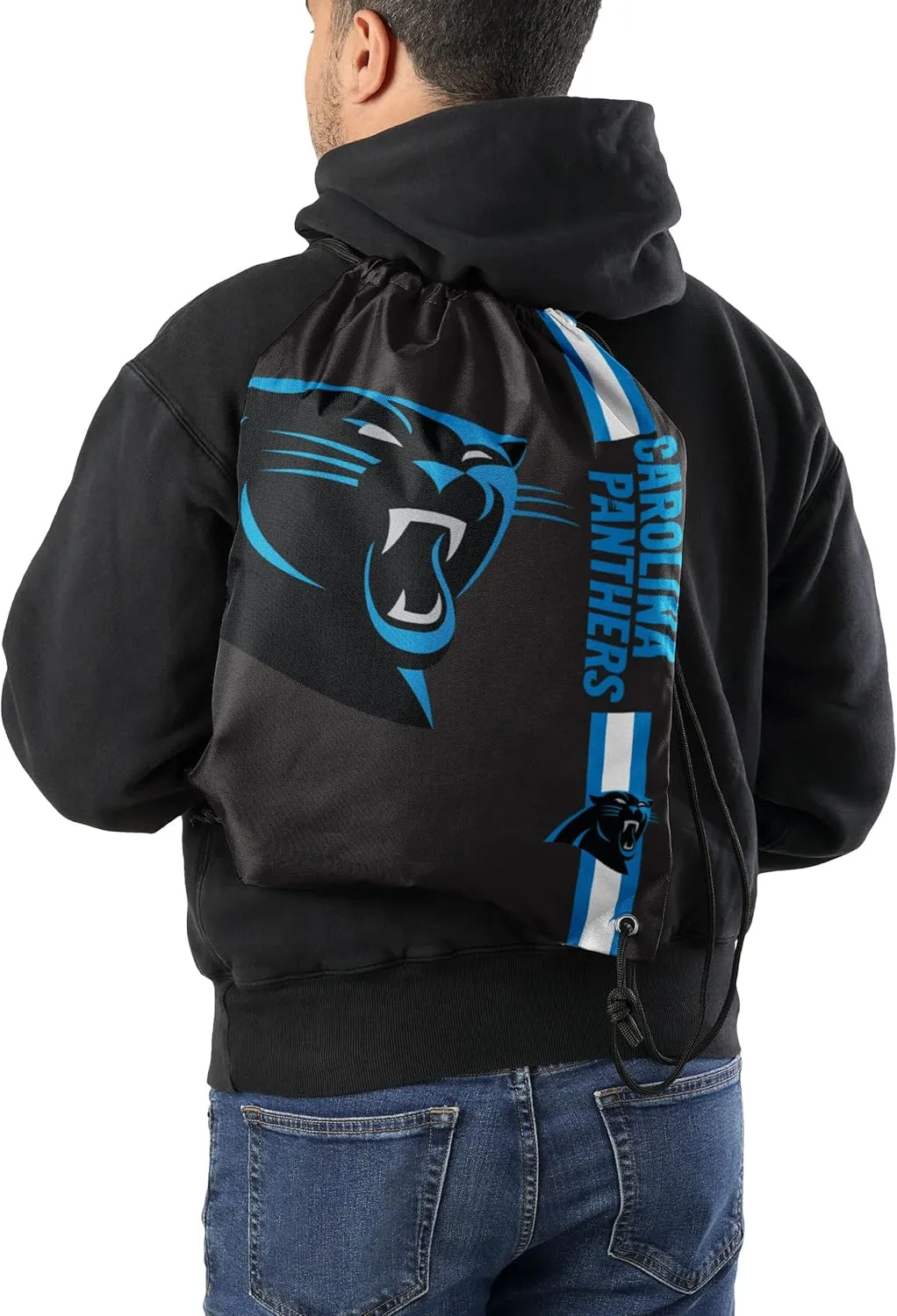 FOCO Carolina Panthers NFL Big Logo Drawstring Backpack