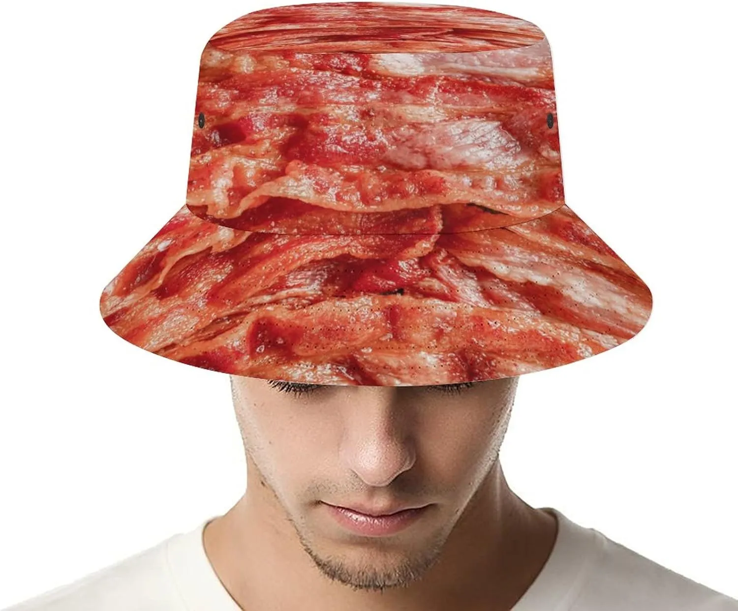 Food Pattern Sun Hat for Summer Travel Beach Packable Casual Cap for Women Men Unisex