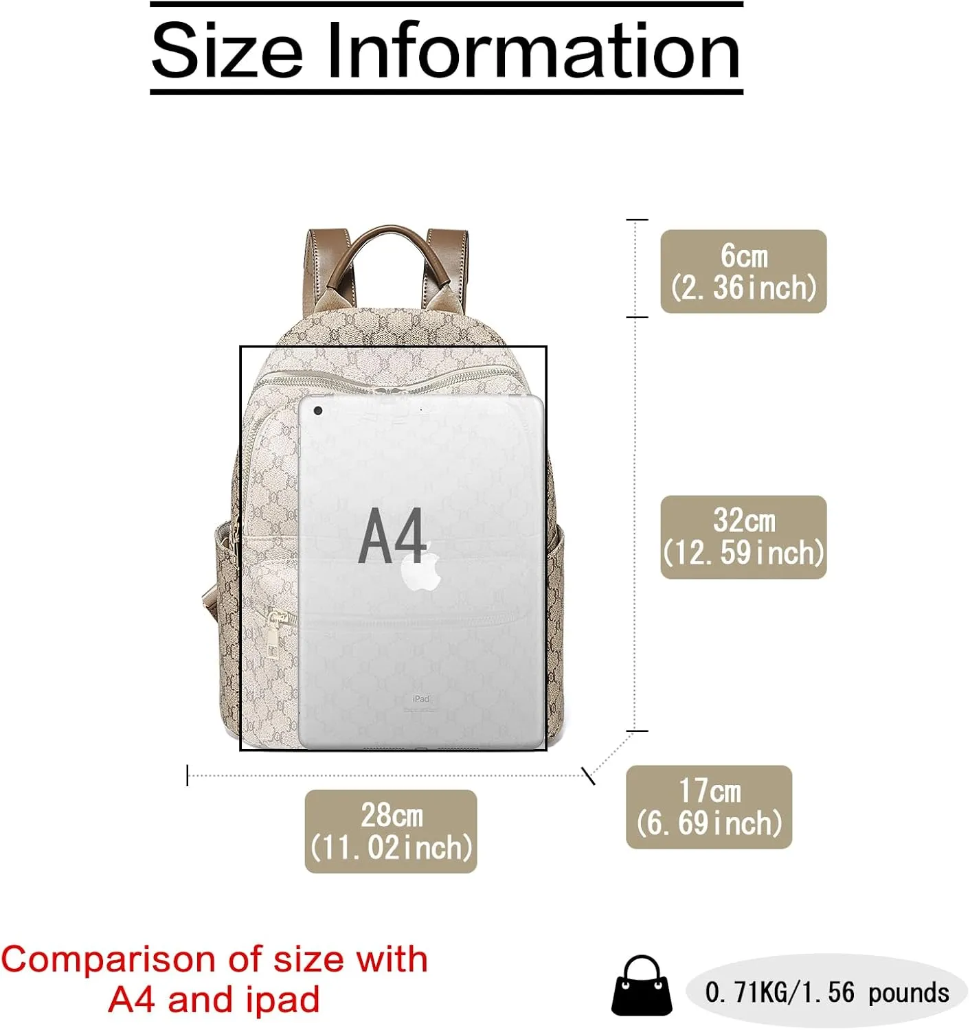 FOXLOVER PVC Leather Fashion Backpack Purse for Women Medium Size Multi-Compartment Trendy Zipper Closure(Traffic grey)