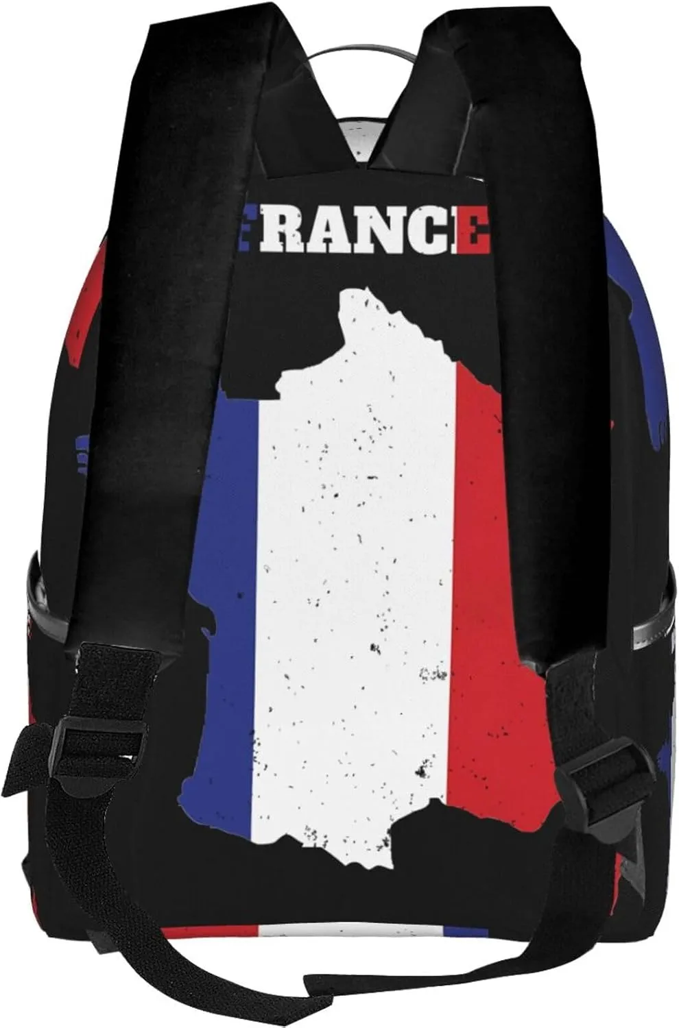 France French Map Flag Casual Backpacks Laptop Backpack Carry-on Daypack Sports Travel Rucksack Lightweight Working Bag for Outdoor Hiking Cycling Walking