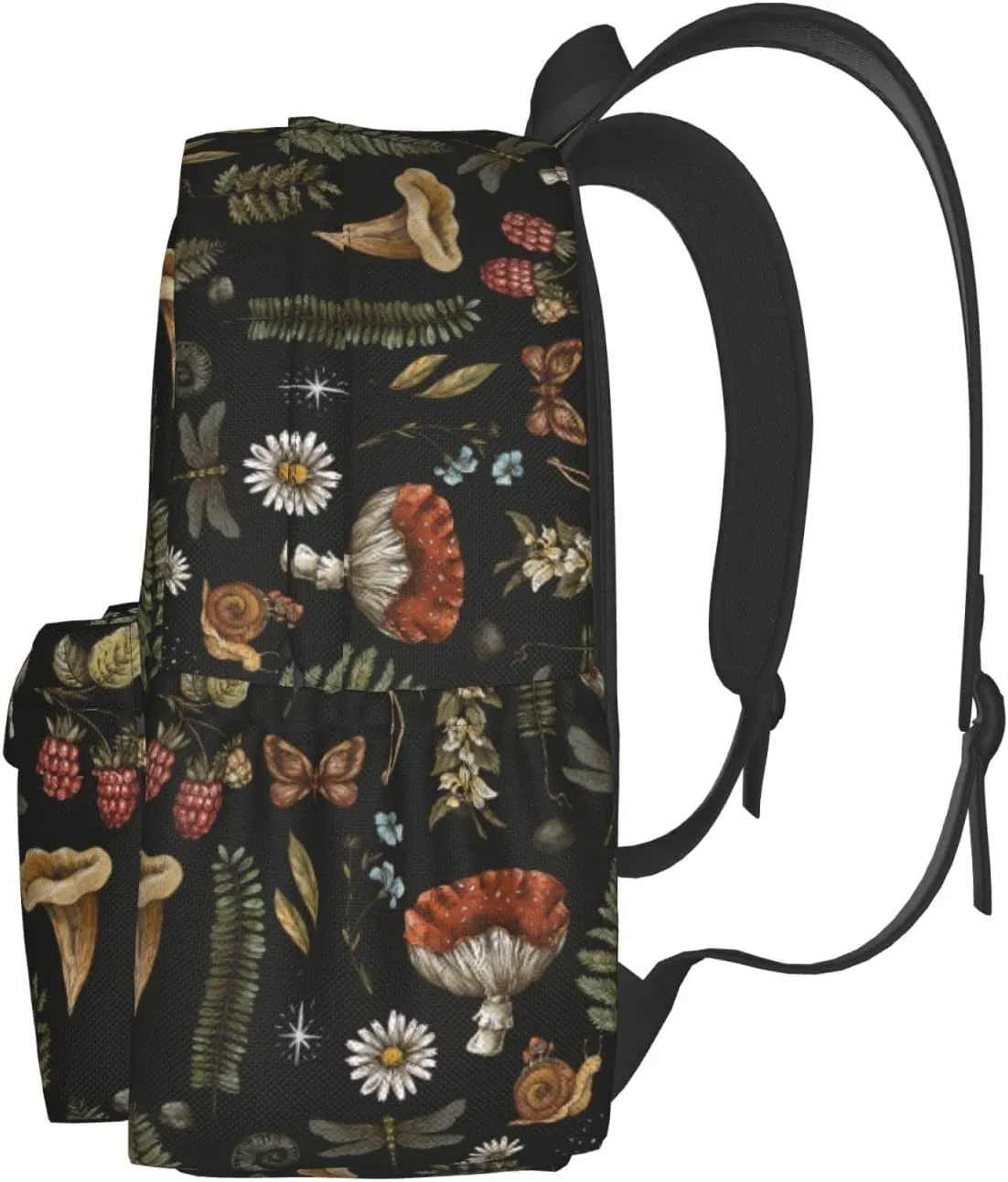FREEHOTU Snails Mushrooms Backpack For Men Women With Adjustable Padded Shoulder Straps Daypack For College Travel