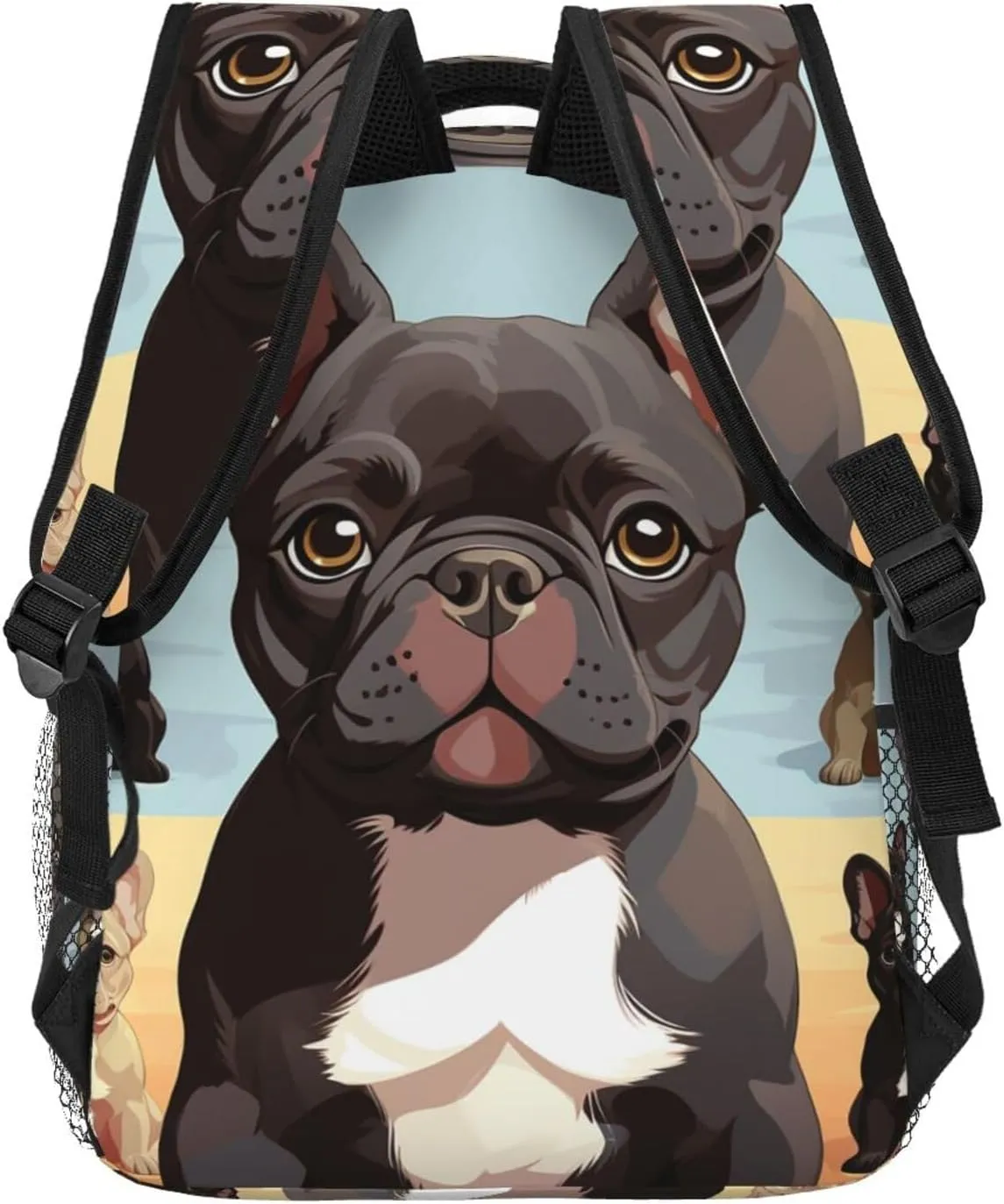 French Bulldog Dog Cute Backpack Lightweight Laptop Backpack Travel Rucksack for Men Women Canvas Daypack