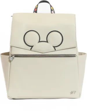 Freshly Picked Classic Diaper Bag Backpack, Wipeable Vegan Leather With Changing Pad, Convertible (Mickey Mania)