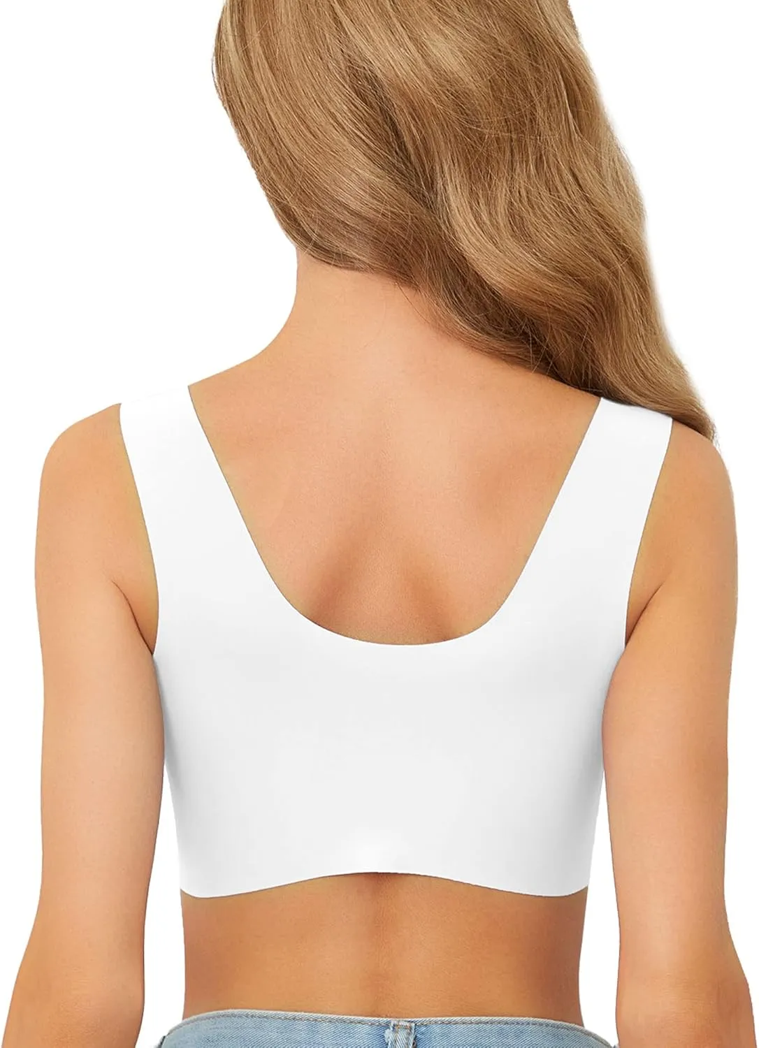 Front Closure Lace Bras for Women Posture Smooth Back Wirefree Bra Seamless Brassiere