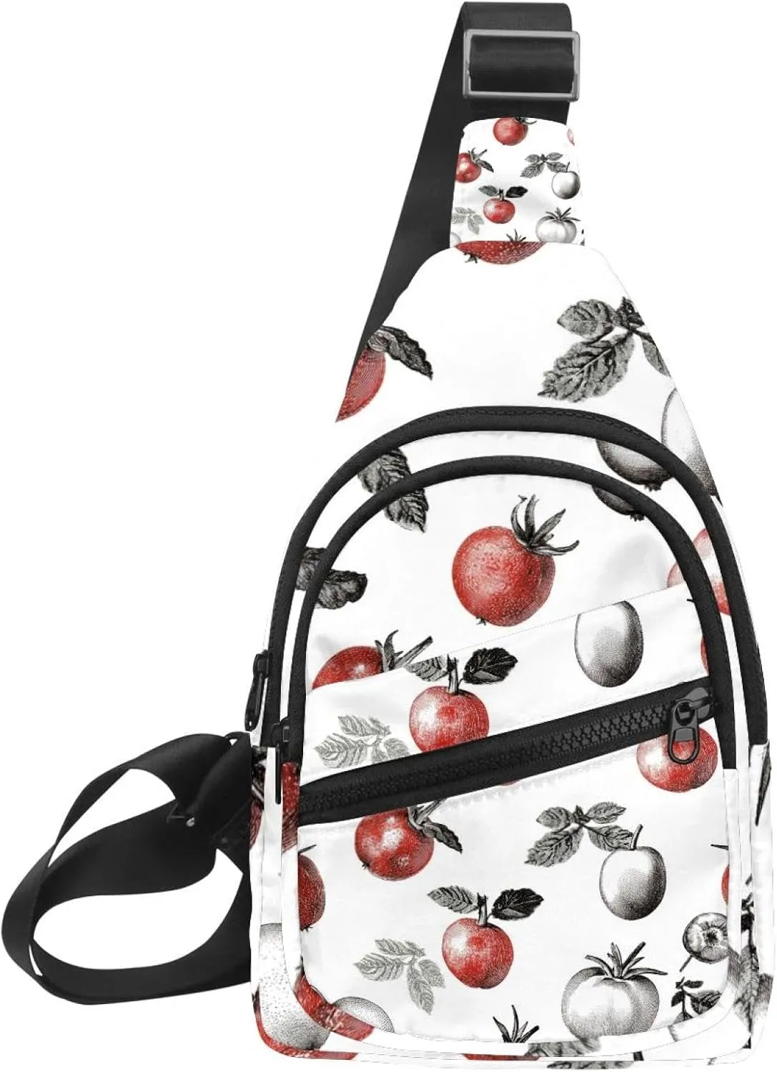 Fruit vegetable (1) Sling Backpack, Adjustable Crossbody Shoulder Bag Travel Hiking Daypack
