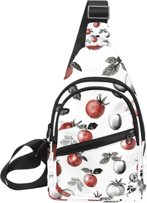 Fruit vegetable (1) Sling Backpack, Adjustable Crossbody Shoulder Bag Travel Hiking Daypack