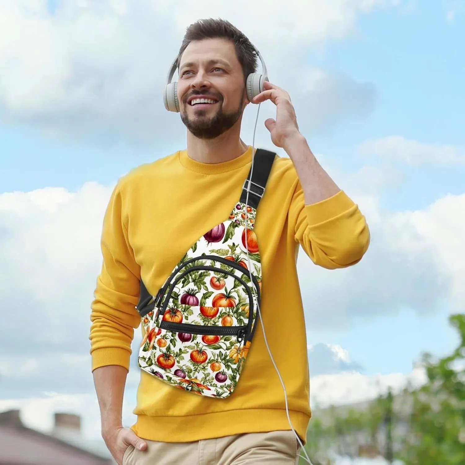 Fruit vegetable Sling Side, Crossbody Backpack