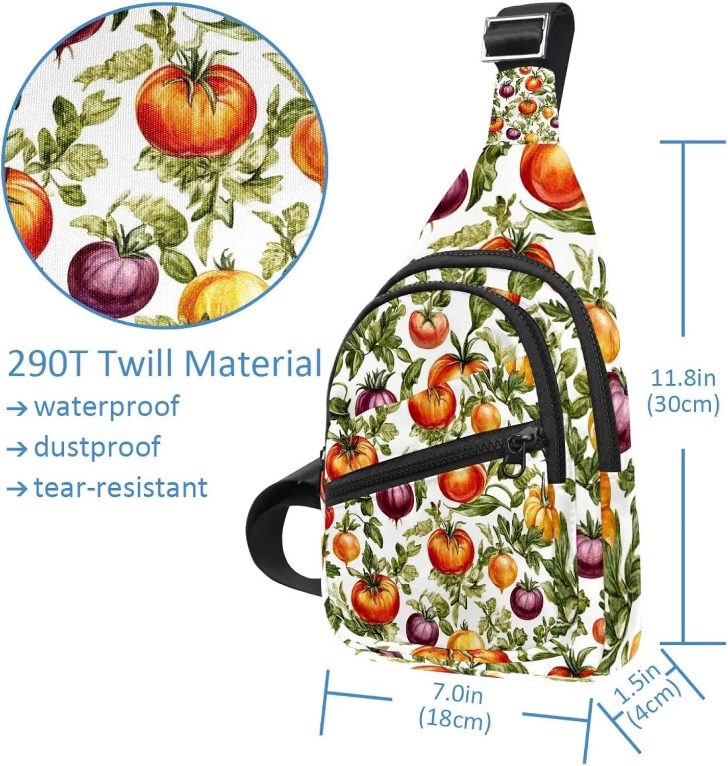 Fruit vegetable Sling Side, Crossbody Backpack