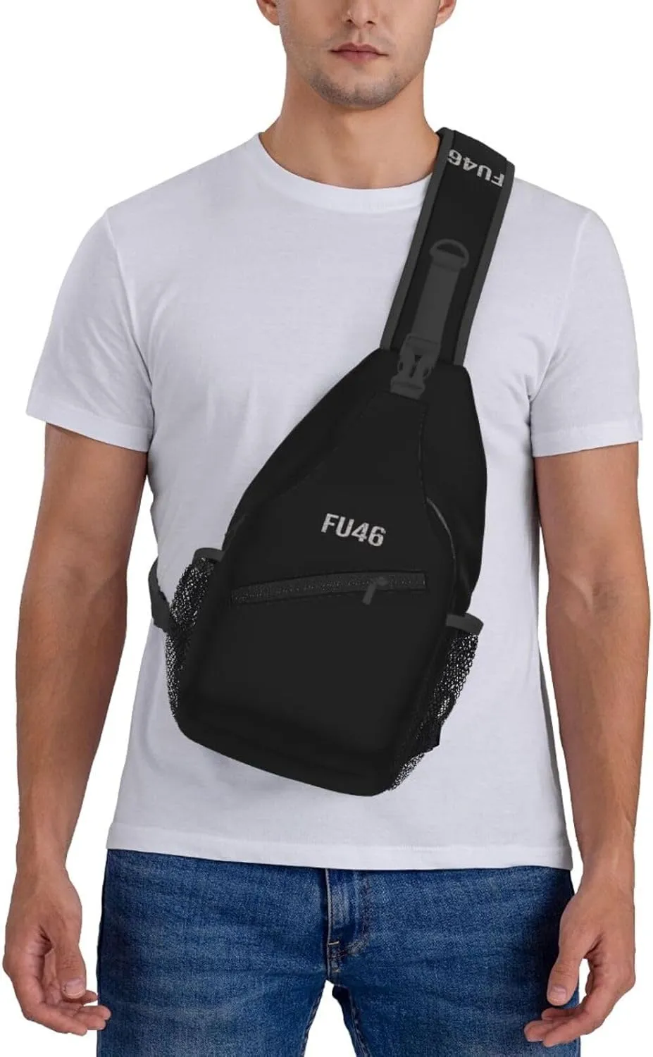 Fu46 Buck Fiden Sling Bag Crossbody Backpack Shoulder Casual Daypack Bag for Men Women
