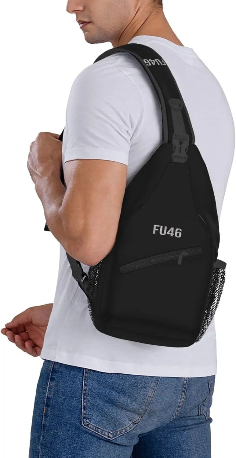Fu46 Buck Fiden Sling Bag Crossbody Backpack Shoulder Casual Daypack Bag for Men Women