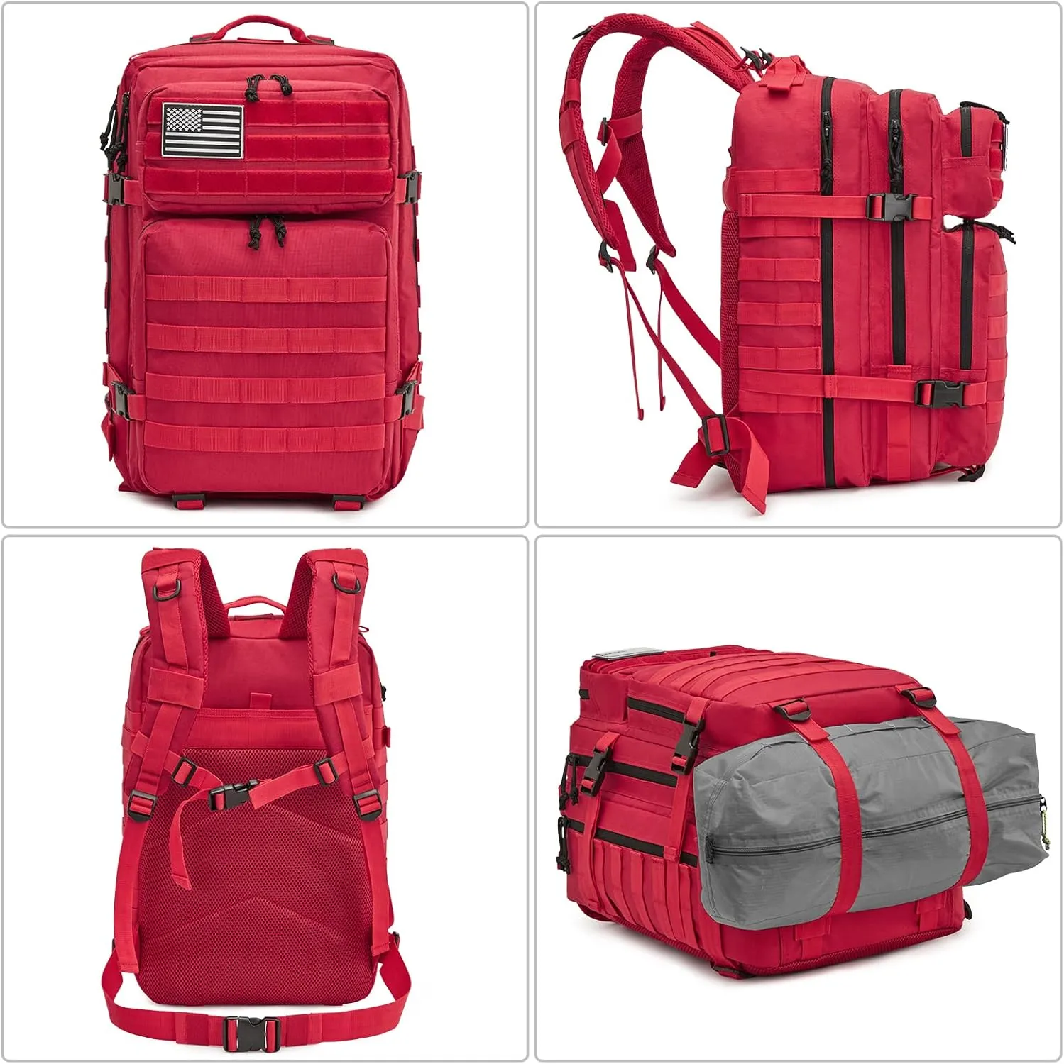G4Free 40L Military Tactical Backpack 3 Day Assault Survival Molle Pack Bug Out Bag Fishing Backpack Rucksack