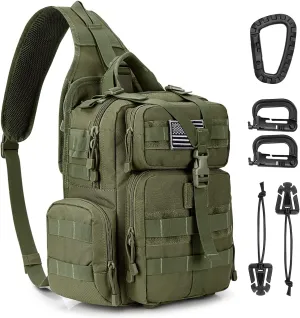 G4Free Tactical EDC Sling Bag Backpack with Adjustable Holder Military Shoulder Backpack for Men