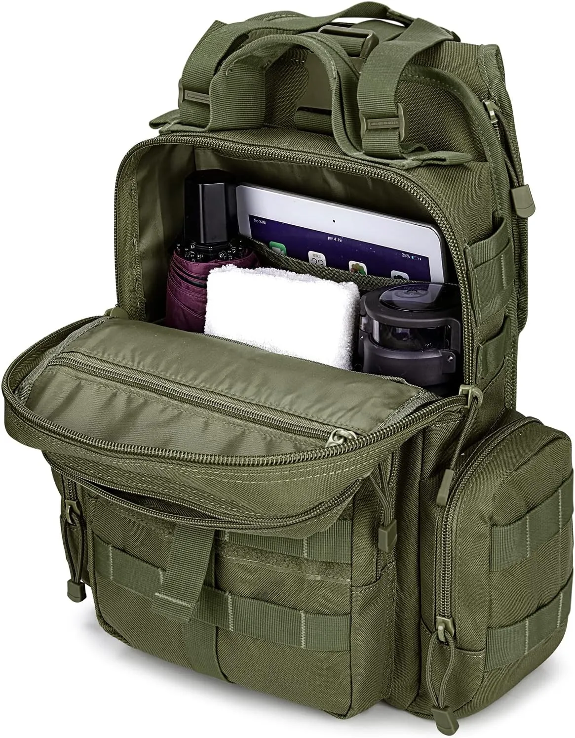 G4Free Tactical EDC Sling Bag Backpack with Adjustable Holder Military Shoulder Backpack for Men