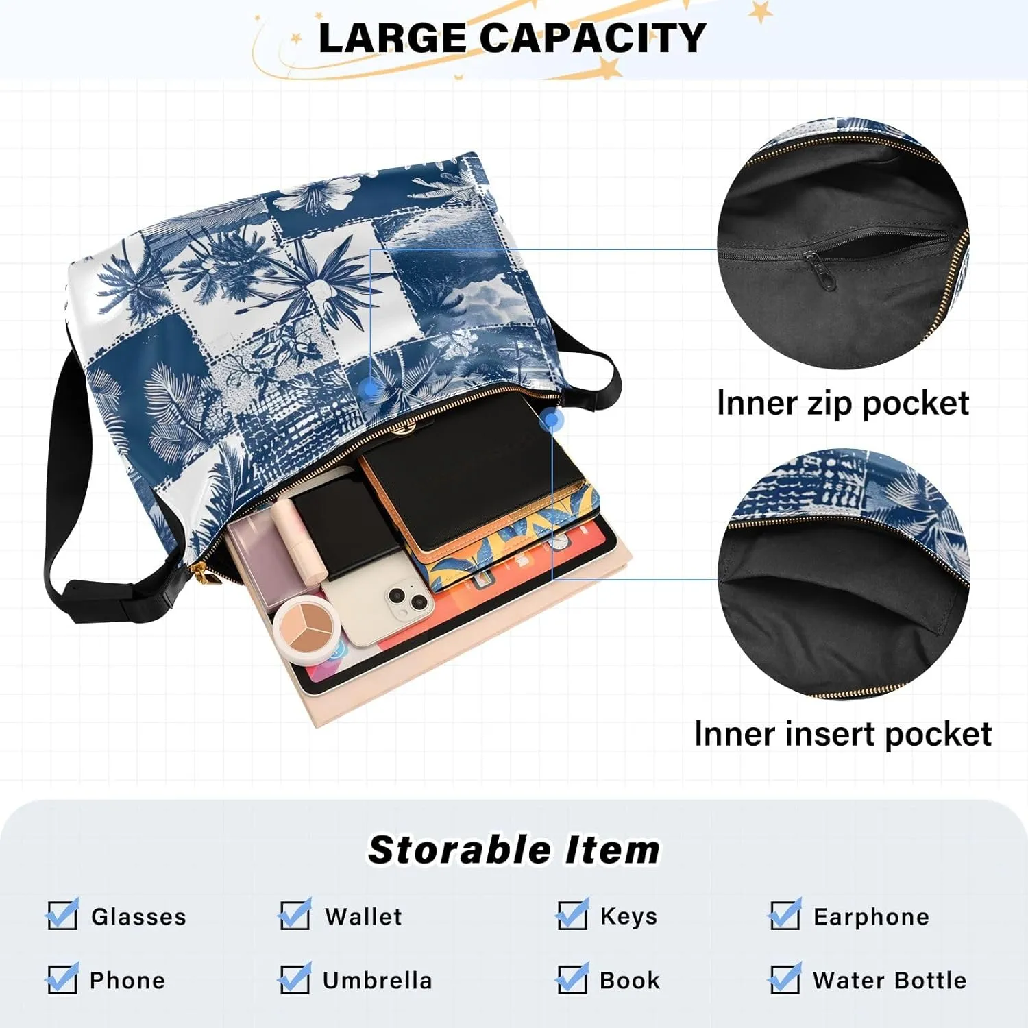 GAIGEO Black and White Sketch of a Beagle Vegan Crossbody Bag, Crossbody Bag with Thick Strap, Men's Leather Crossbody Bag