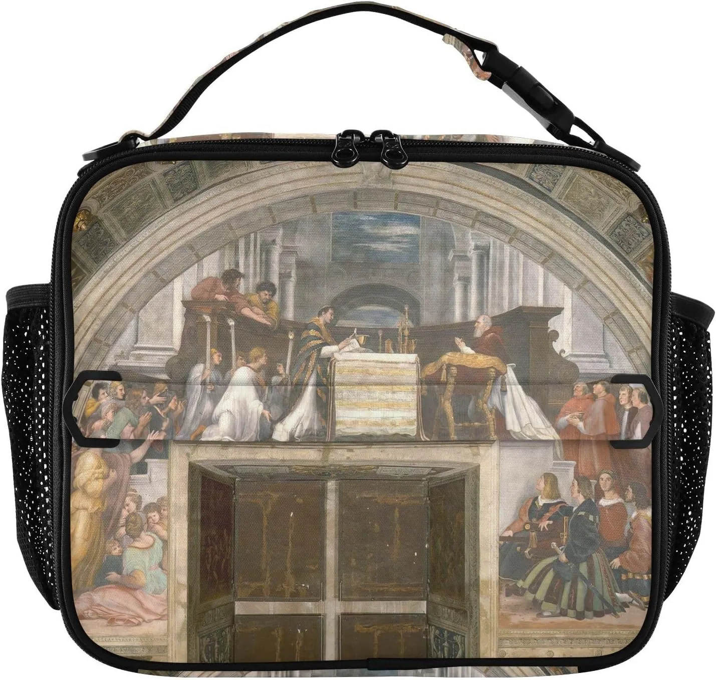 GAIGEO Personalized Raphael Cardinal Theological Virtues Lunch Box for Women Girls Lunch Bag Adjustable Shoulder Strap Mens Kids Lunchbox for Work Animal Print Insulated Bag