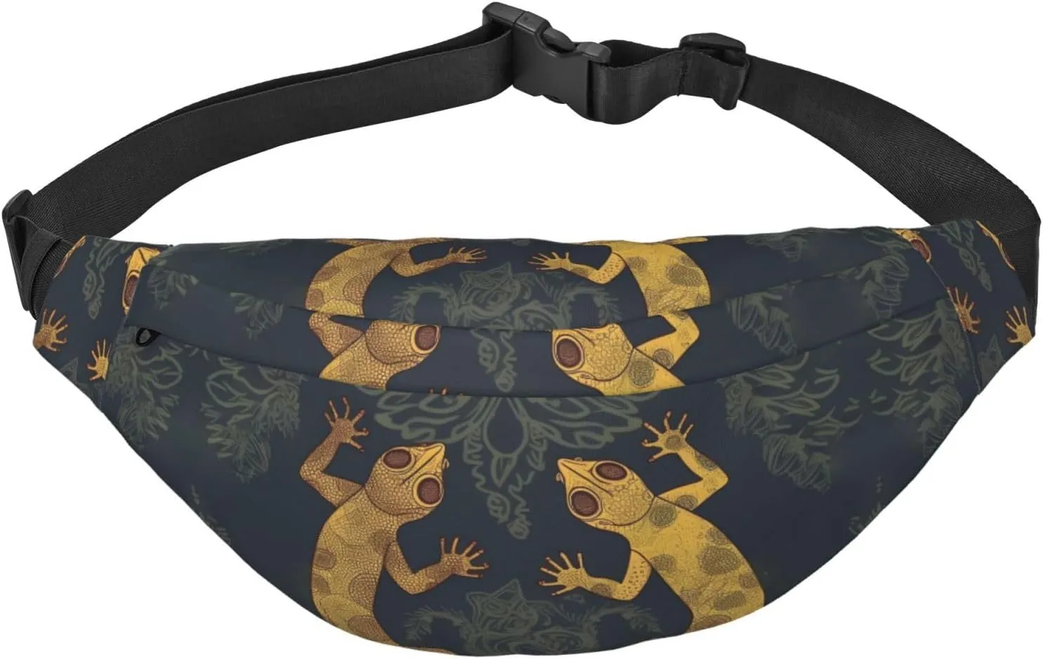 Gecko Lizards Fanny Pack for Men Women Belt Bag Fashion Waist Bag Everywhere Crossbody Bag Wallet Hip Bum Bag with Adjustable Strap Waterproof Chest Bag for Travel Hiking Sports