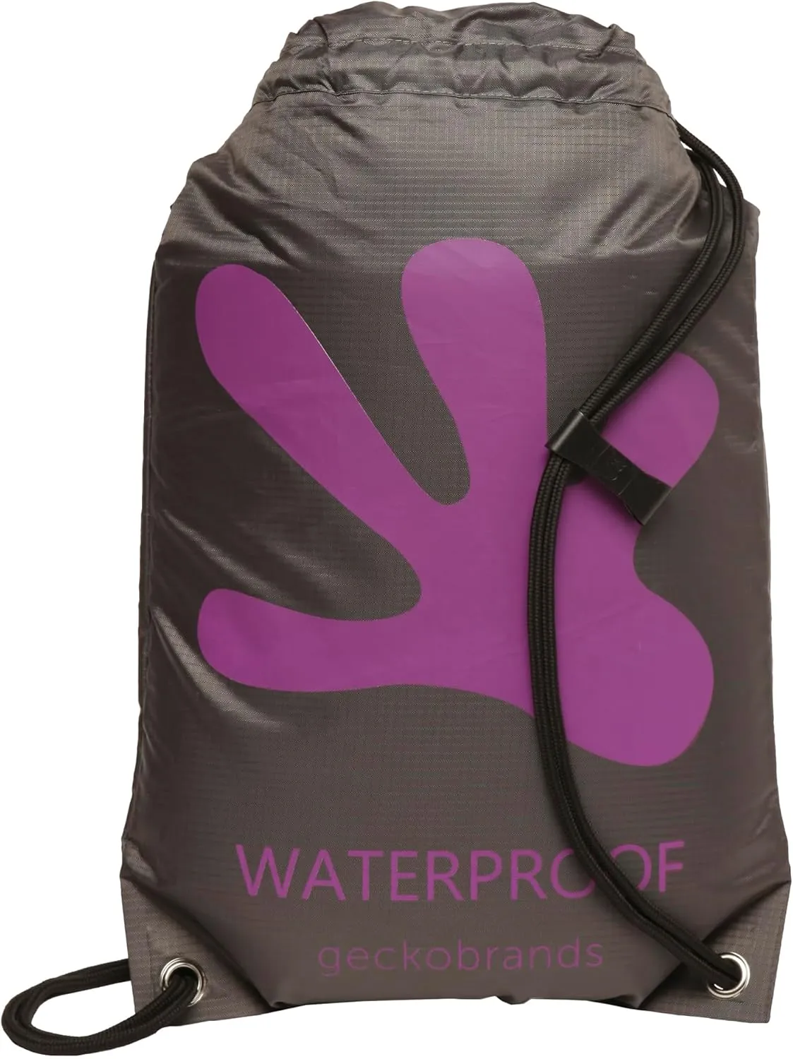 geckobrands 10L Drawstring Travel Backpack – Waterproof, Lightweight Dry Bag for Beach, Hiking, and Light Water Activities