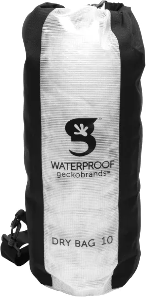 geckobrands Durable View Dry Bag – Waterproof Backpack with Translucent Panel