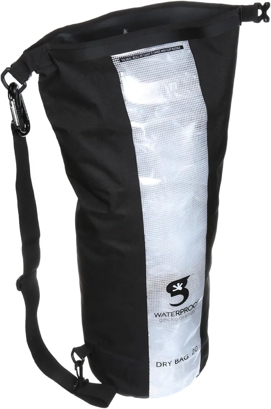 geckobrands Durable View Dry Bag – Waterproof Backpack with Translucent Panel