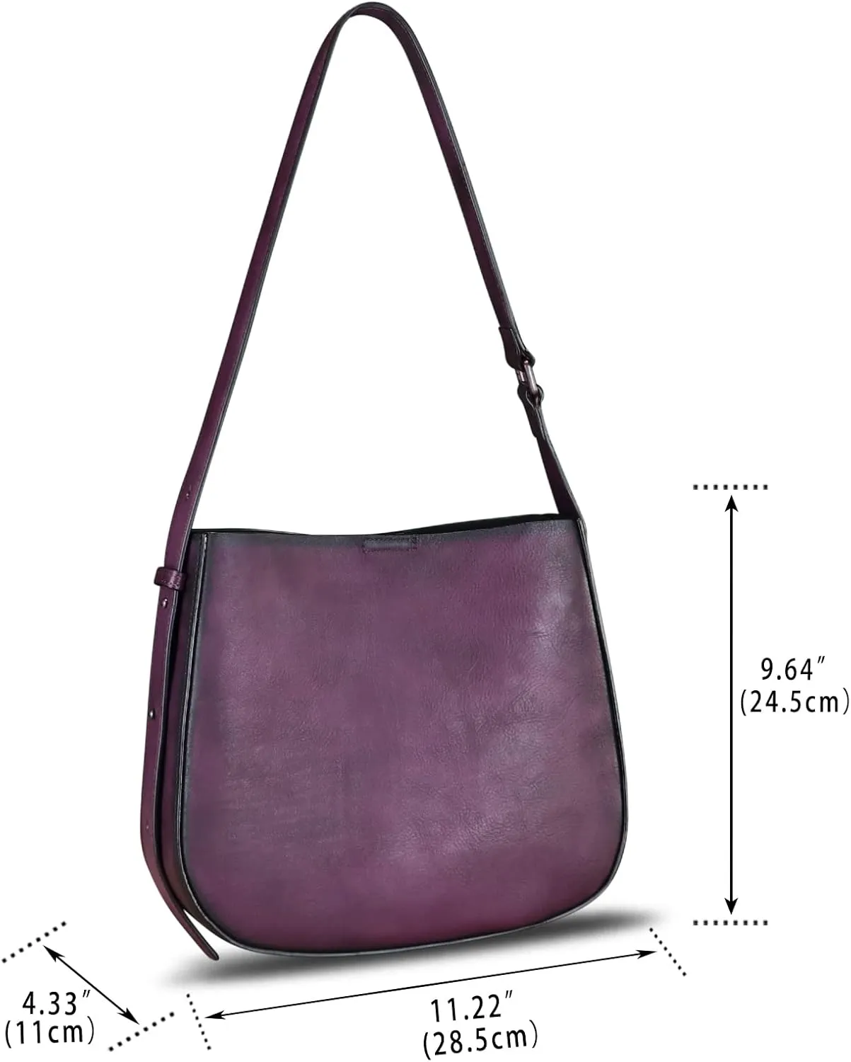 Genuine Leather Satchel Shoulder Bag for Women Vintage Handmade Handbag Retro Designer Hobo Bag Crossbody Pursee