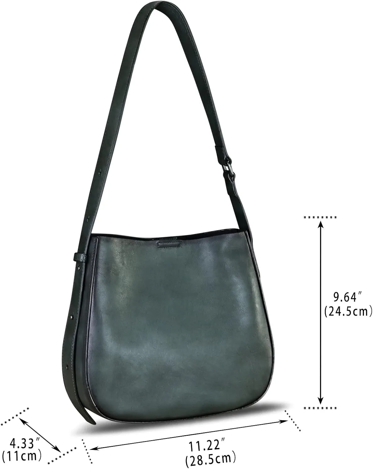 Genuine Leather Satchel Shoulder Bag for Women Vintage Handmade Handbag Retro Designer Hobo Bag Crossbody Pursee