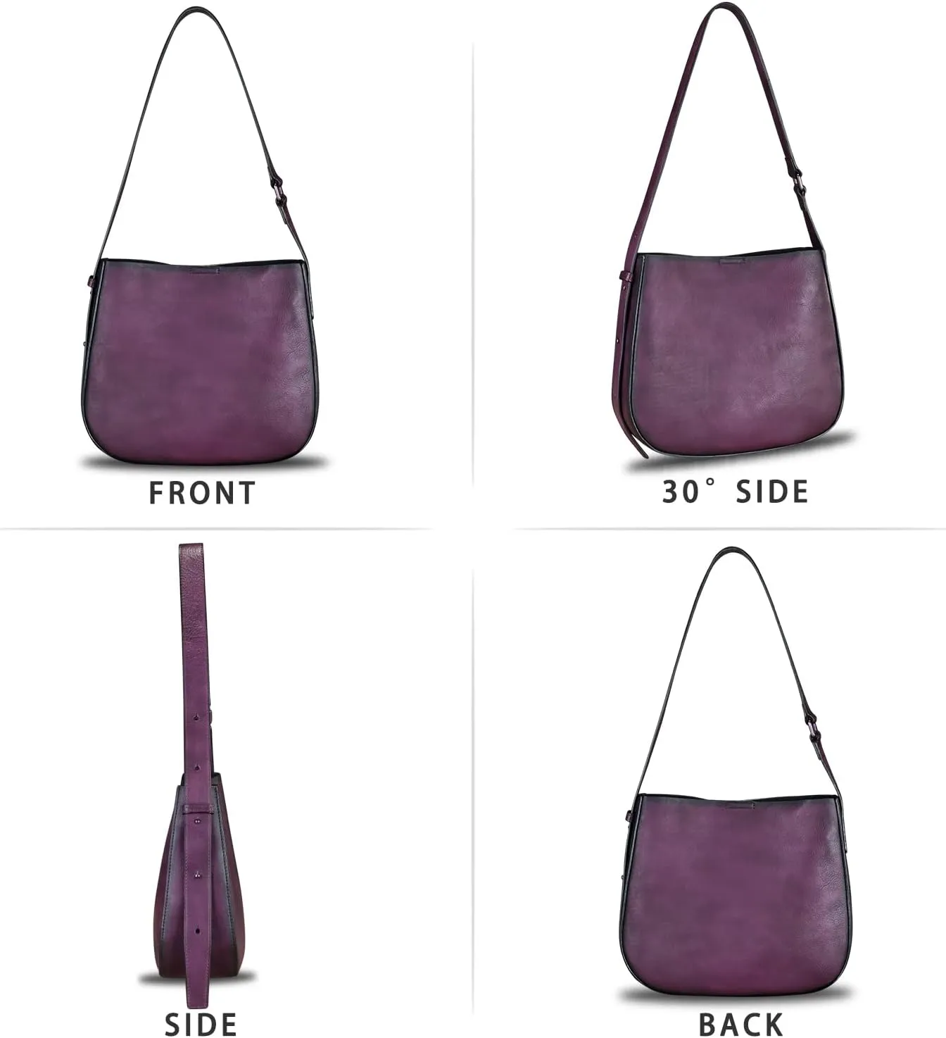 Genuine Leather Satchel Shoulder Bag for Women Vintage Handmade Handbag Retro Designer Hobo Bag Crossbody Pursee