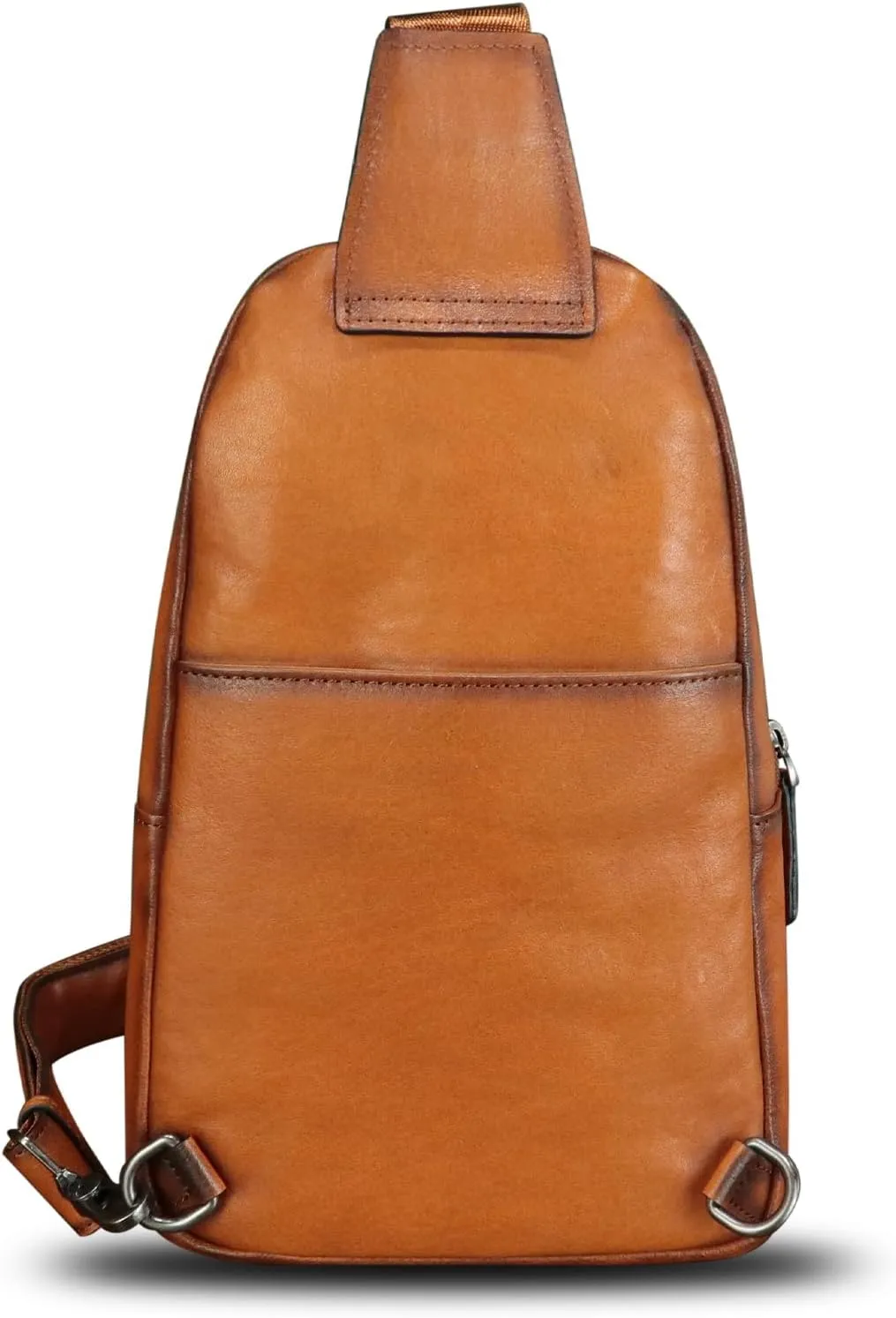 Genuine Leather Sling Bag for Women and Men - Vintage Sling Purse Backpack Shoulder Crossbody Chest Bag