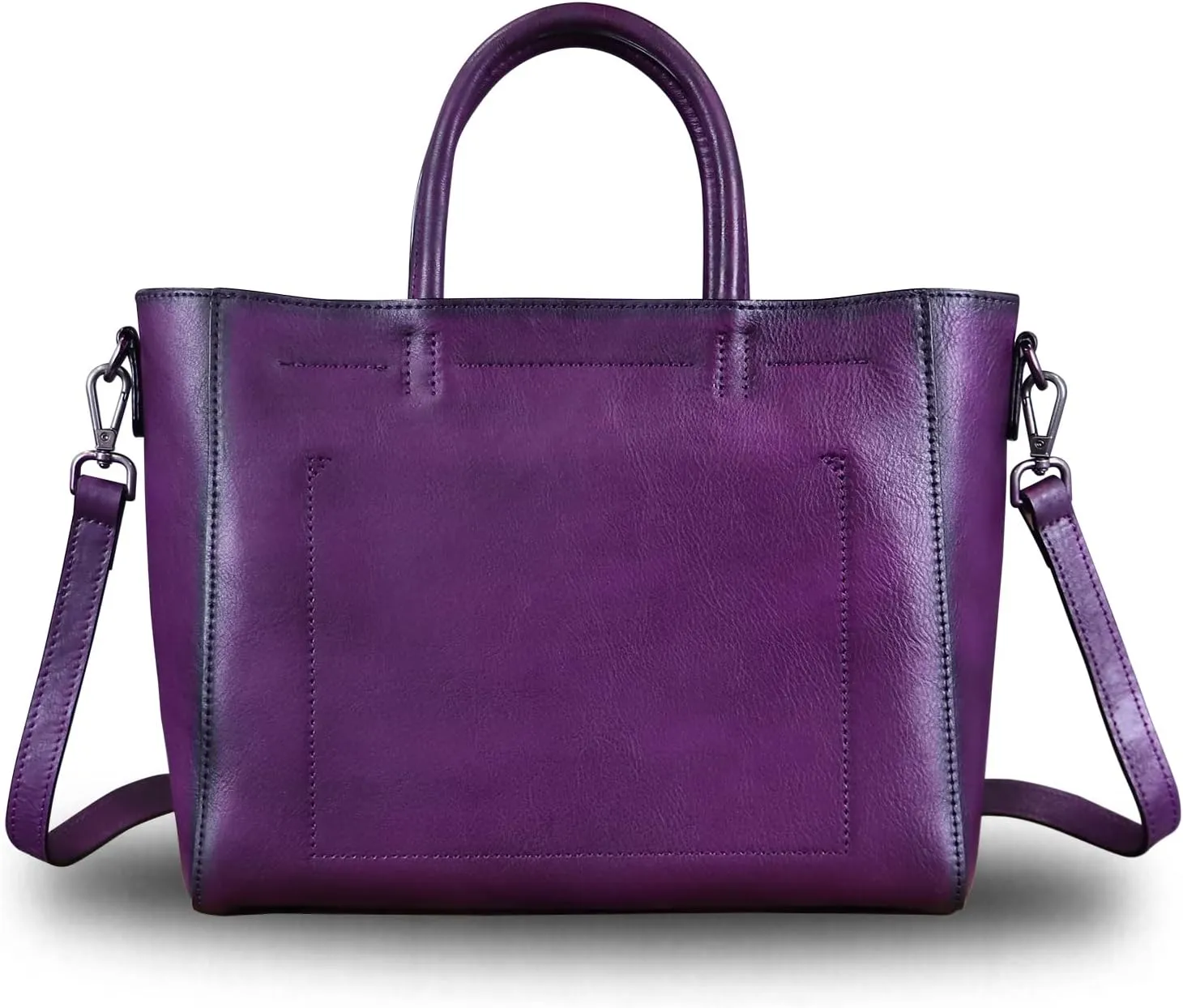 Genuine Leather Top Handle Handbag for Women Retro Satchel Vintage Cowhide Handmade Crossbody Handbags Purse Hobo Bag