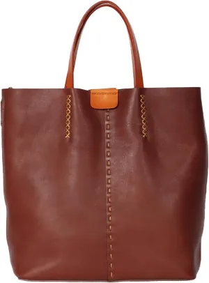 Genuine Leather Tote Bag for Women, Handbag Shoulder Bag with Adjustable Straps and Removable Inner Pouch