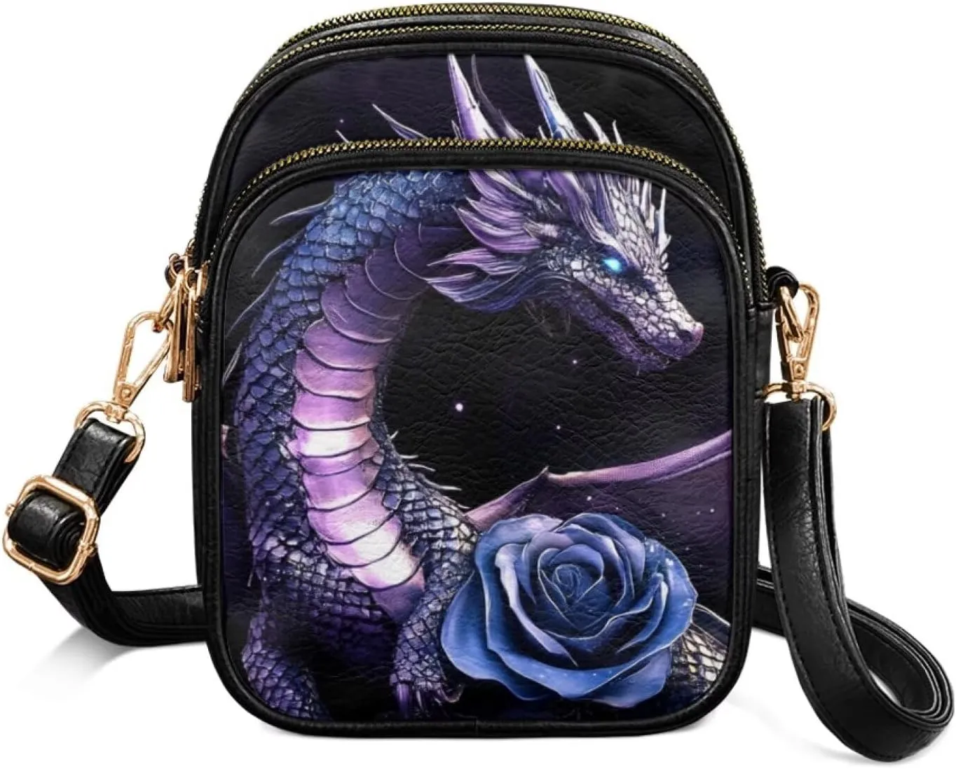 GIFTPUZZ Crossbody Purses for Women Medium Soft Leathe Bag with 3 Pockets Adjustable Strap and Internal Zipper Pocket