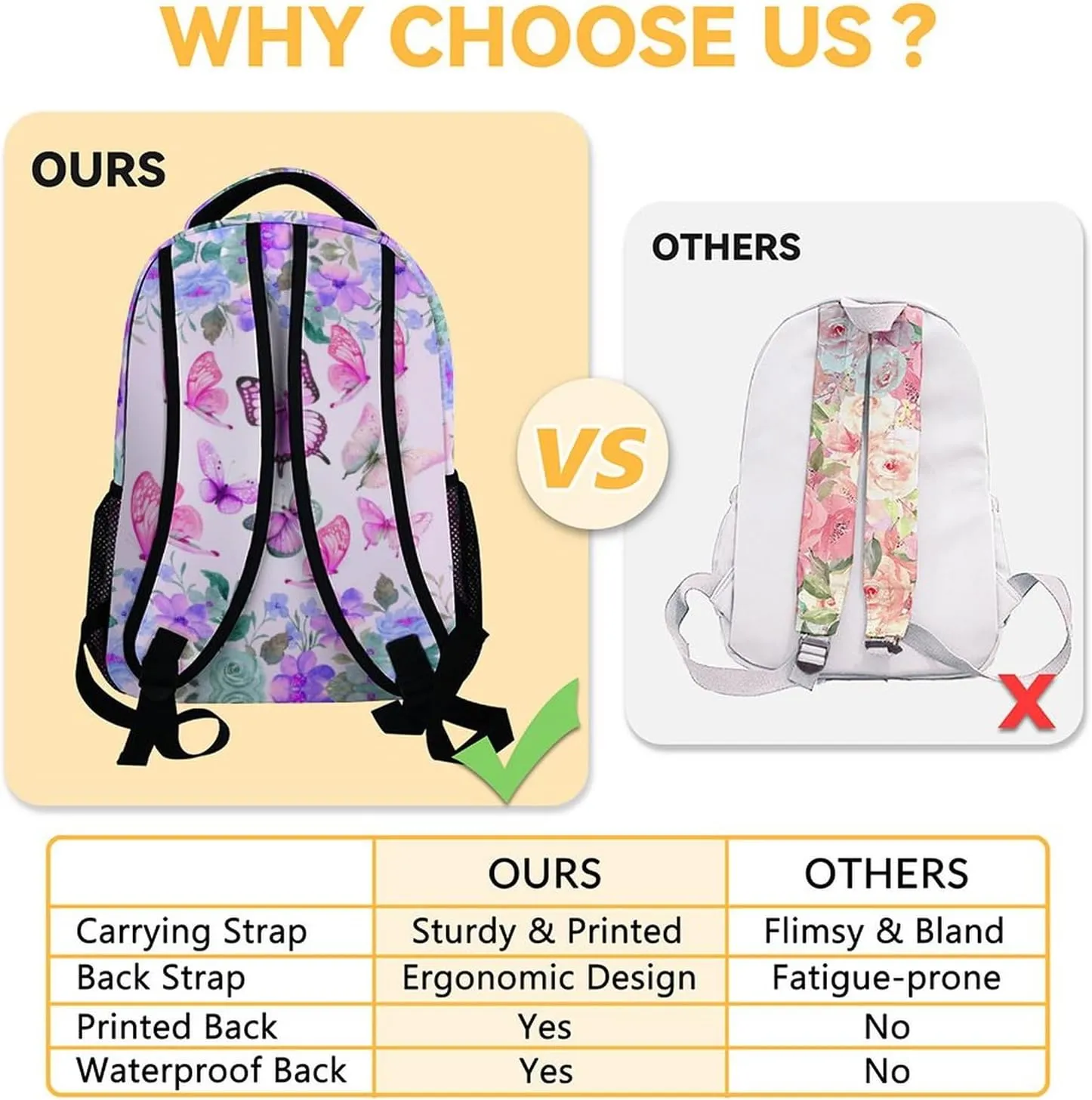 Girls Backpack Set with Lunch Box Pencil Case, Cute Butterfly Backpacks for Kids, Set of 3 Pink Bookbag Lunch Bag Pencil Pouch Matching Combo for School Elementary, Aesthetic School Suppies
