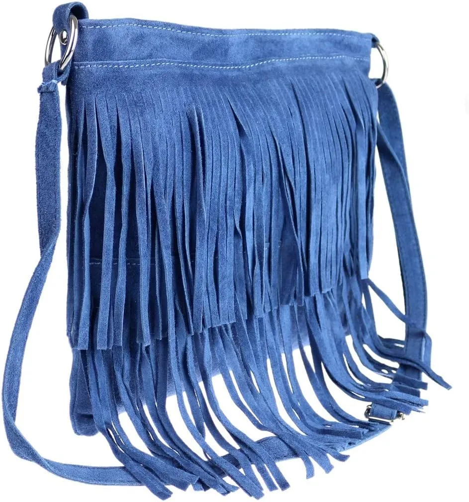 Girly HandBags Womens Suede Fringe Shoulder Bag Crossbody Slouch