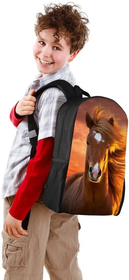 GiveMeBag Cool Lizard Print Backpack Shoulder Bookbag Sling Lunch Bag for Children Portable Cooler Bag Boys Bagpack Pencil Case Animal