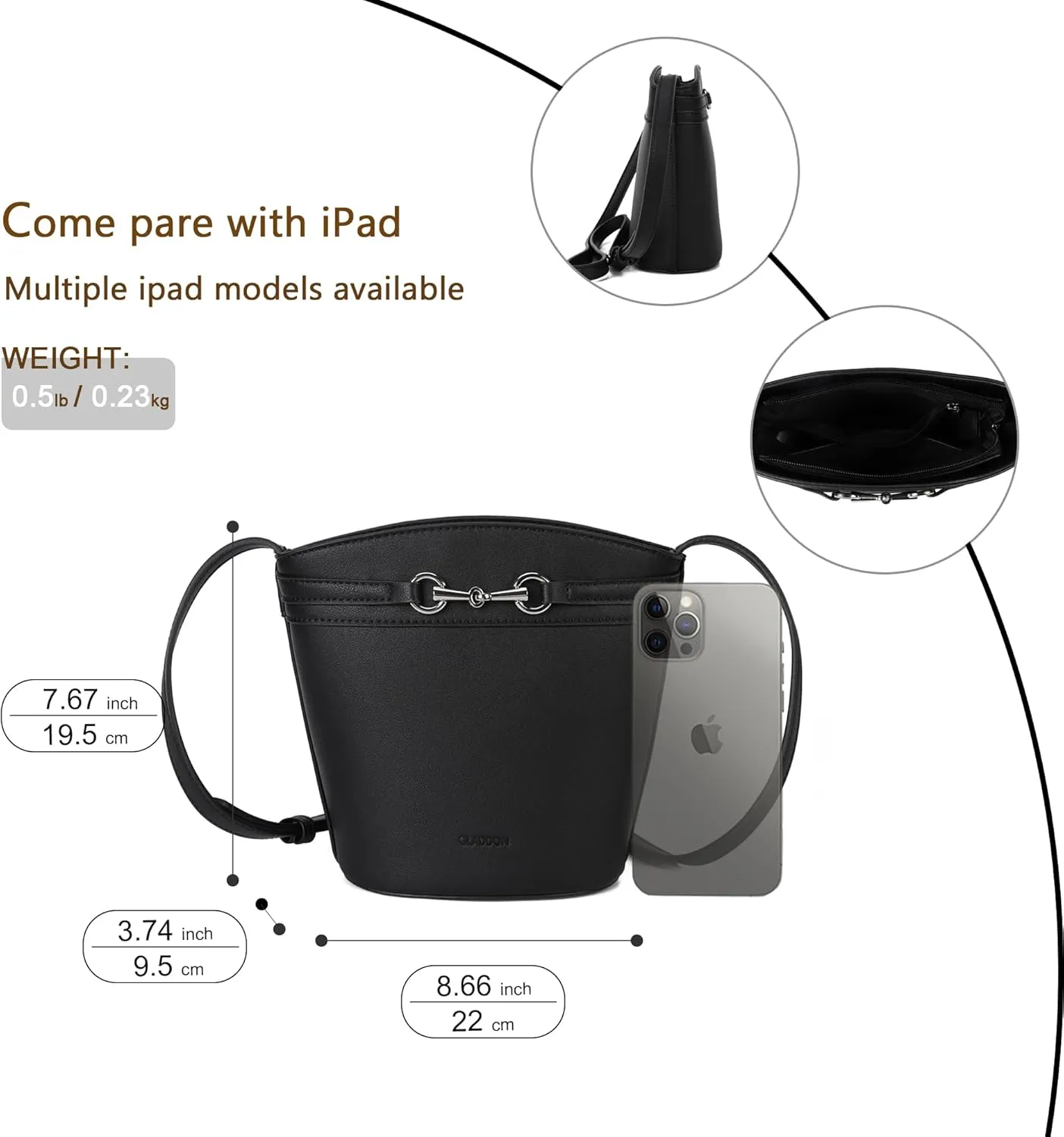 Gladdon Crossbody Bag for Women Small Bucket Bags Fashion Summer Clutch Purse