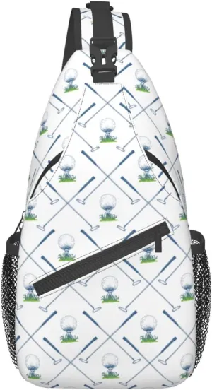 Golf Sling Backpack Chest Bag Crossbody Shoulder Bag Gym Cycling Travel Hiking Daypack For Men Women