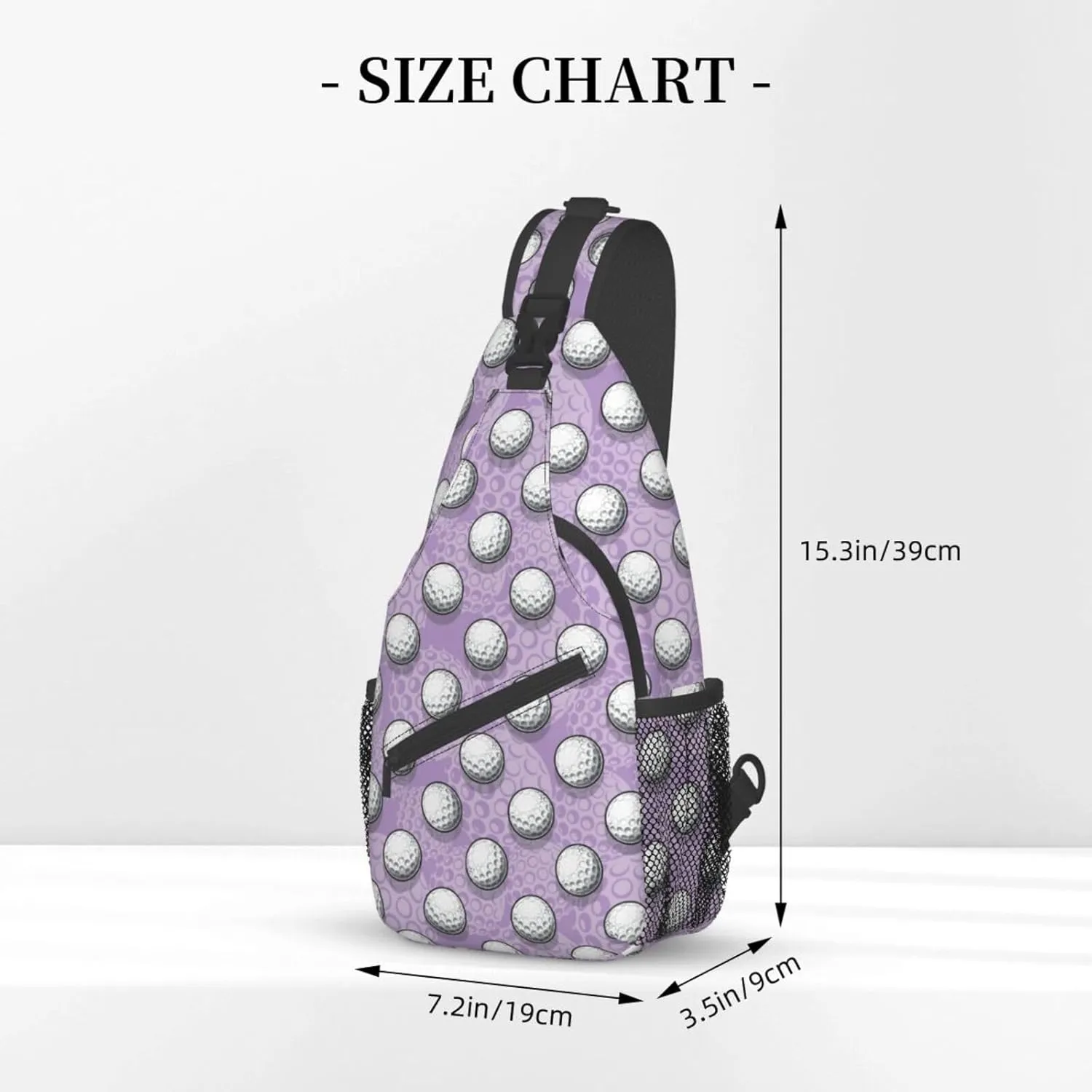Golf Sling Backpack Chest Bag Crossbody Shoulder Bag Gym Cycling Travel Hiking Daypack For Men Women