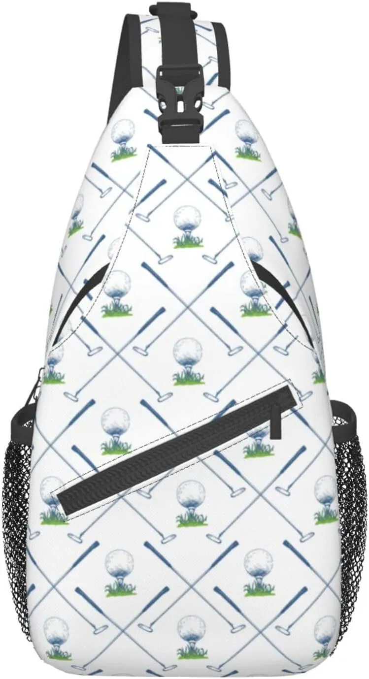 Golf Sling Backpack Chest Bag Crossbody Shoulder Bag Gym Cycling Travel Hiking Daypack For Men Women