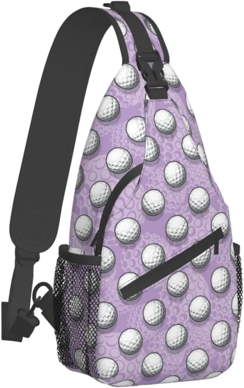 Golf Sling Backpack Chest Bag Crossbody Shoulder Bag Gym Cycling Travel Hiking Daypack For Men Women