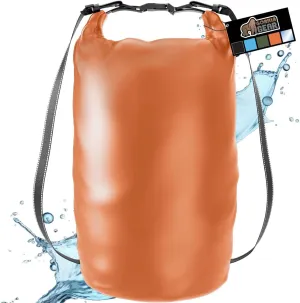 Gorilla Gear Heavy Duty 100% Waterproof IPX 6 Dry Bag, Tear and Puncture Resistant Bags for Kayaking Boating Hiking Camping Swimming Water Sports, Lightweight Outdoor Wet Storage Backpack, 30L, Orange