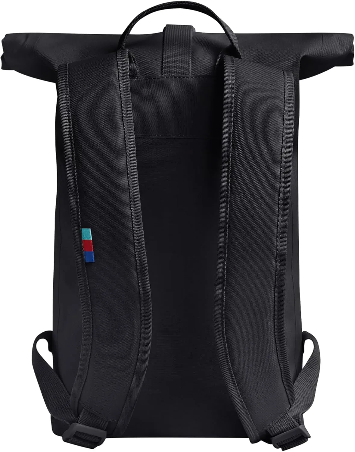 GOT BAG - ROLLTOP SMALL Backpack, Backpack for Work & Travel with a Water Bottle Holder, Eco-Conscious Bag Made of Recycled Ocean Impact Plastic™ (Black Color)