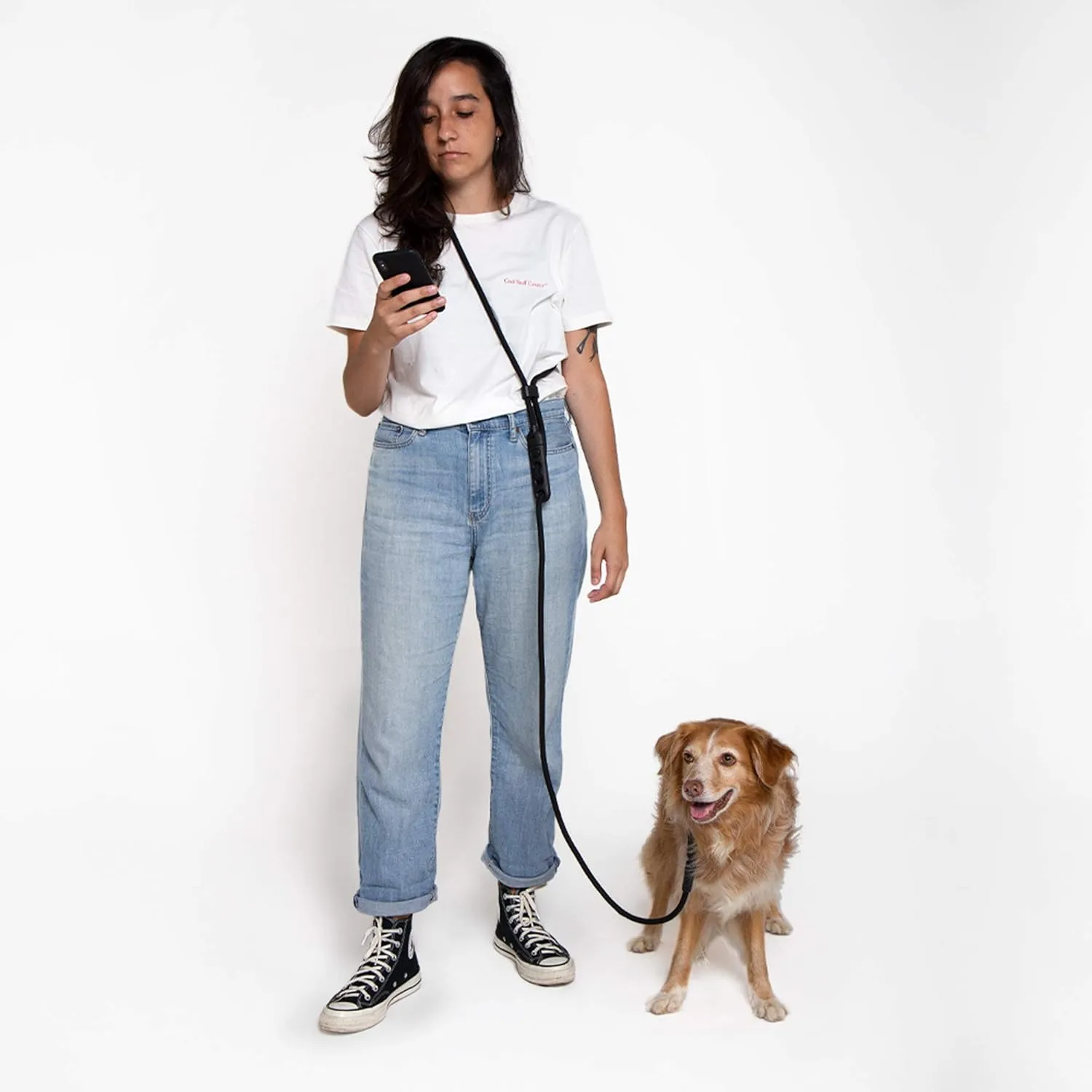 Gotham 4-in-1 Hands-Free Dog Leash – Adjustable for Crossbody, Waist, Long Leash, or Tether Use – Stylish, Lightweight, and Comfortable for Everyday Walks