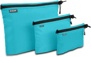 GOX 3 Pack Travel Toiletry Bag for Men Carry On Packing Organizer Zipper Pouch Portable Cosmetic Pouch Accessory Document Electronics