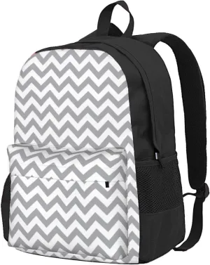 Gray Waves Striped Print Storage Bag, Shoulder Bag, Leisure Bag, Large Capacity Leisure Travel Shoulder Bag