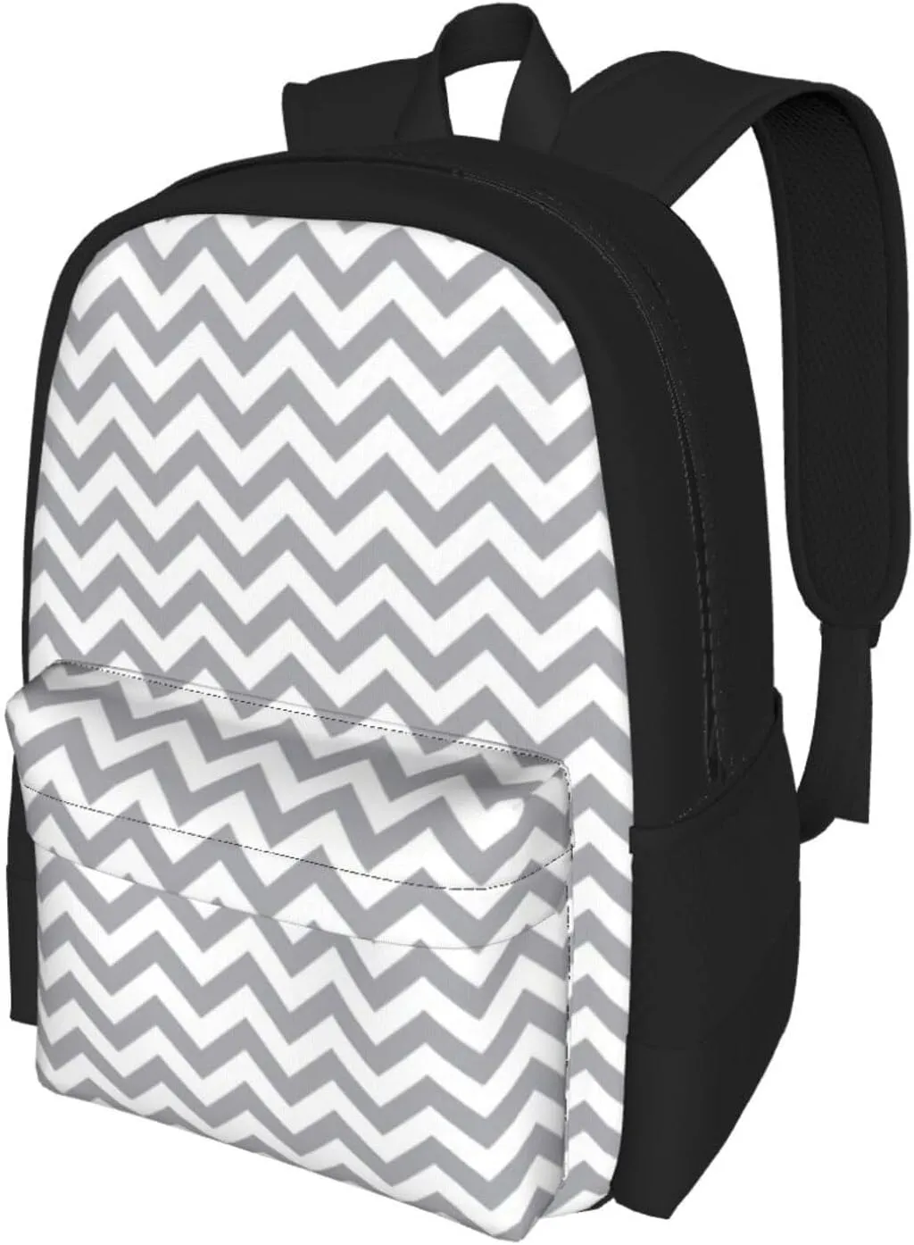 Gray Waves Striped Print Storage Bag, Shoulder Bag, Leisure Bag, Large Capacity Leisure Travel Shoulder Bag