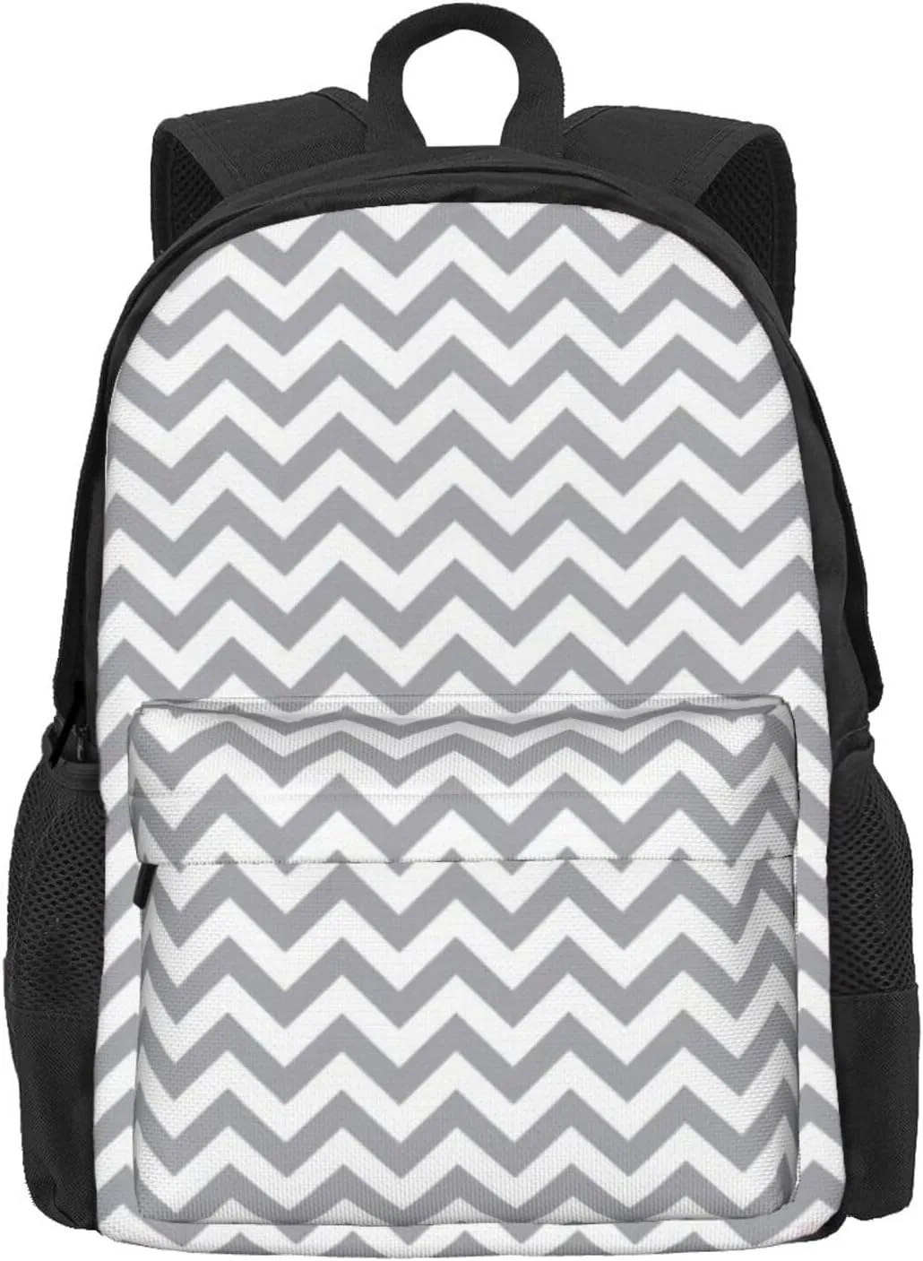 Gray Waves Striped Print Storage Bag, Shoulder Bag, Leisure Bag, Large Capacity Leisure Travel Shoulder Bag