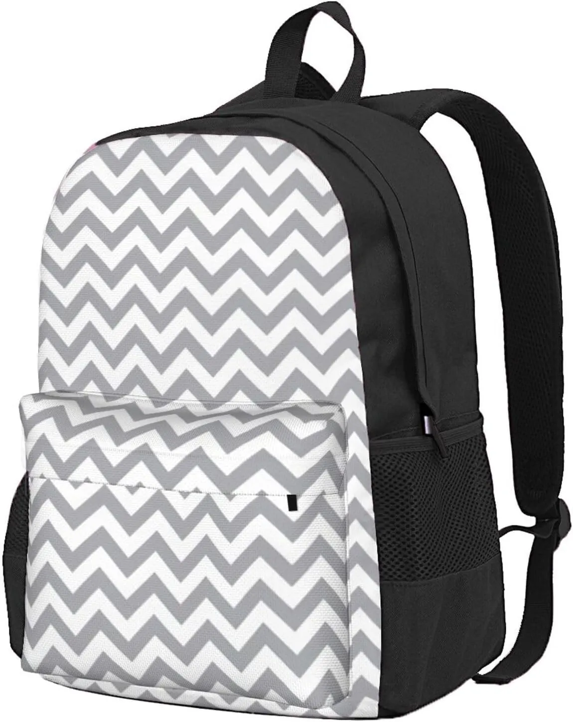 Gray Waves Striped Print Storage Bag, Shoulder Bag, Leisure Bag, Large Capacity Leisure Travel Shoulder Bag