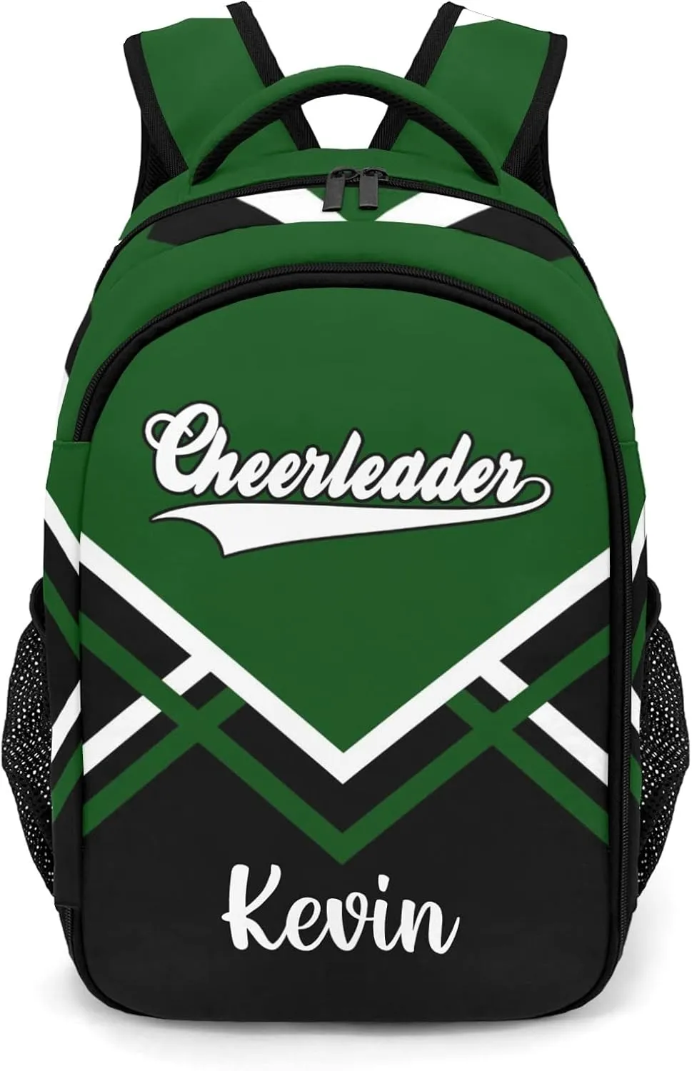 Green Cheerleader Cheer Backpack Personalized with Name for Men Women Shoulder Bag Laptop Bag Bookbag