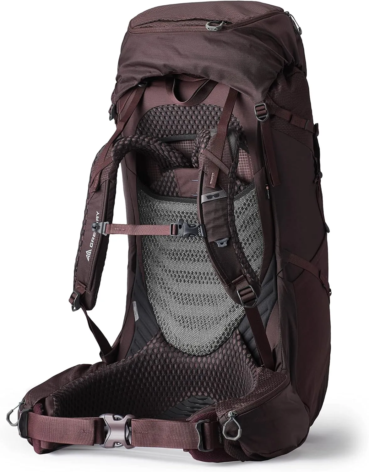 Gregory Deva 60L Women's Dayhiking/Backpacking Pack, Freefloat Suspension, AirCushion Breathable Backpanel, Alloy Frame, Small, Eggplant