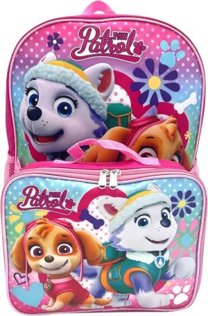 Group Ruz Nickelodeon Girl Paw Patrol 16" Backpack With Detachable Matching Lunch Box (Pink)