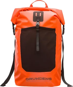 Grundéns Bootlegger Roll Top Backpack | Waterproof, 30L, Red Orange